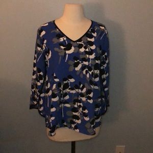 Alfani Petite Printed envelope sleeve blouse NWT